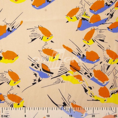 Плательная ткань "Софи" 14.1, 75 гр/м2, шир.150 см, принт птицы - купить в Каменске-Уральском. Цена 241.49 руб.