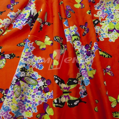 Плательная ткань "Софи" 7.1, 75 гр/м2, шир.150 см, принт бабочки - купить в Каменске-Уральском. Цена 241.49 руб.