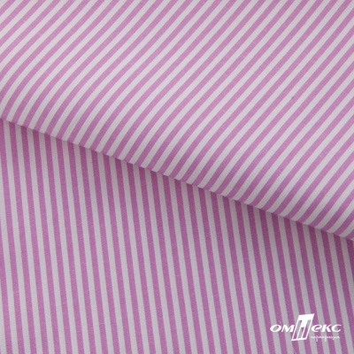 Ткань сорочечная Полоска Кенди, 115 г/м2, 58% пэ,42% хл, шир.150 см, цв.1-розовый, (арт.110) - купить в Каменске-Уральском. Цена 306.69 руб.