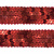 Тесьма с пайетками 3, шир. 20 мм/уп. 25+/-1 м, цвет красный - купить в Каменске-Уральском. Цена: 778.19 руб.