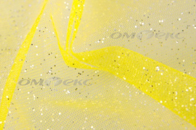 Сетка Глиттер, 40 гр/м2, шир.160см, цвет жёлтый - купить в Каменске-Уральском. Цена 163.01 руб.
