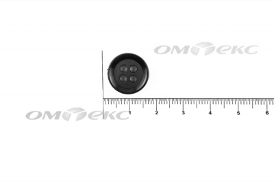 51400/15 мм (4 пр) черные пуговицы - купить в Каменске-Уральском. Цена: 0.67 руб.