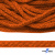 Шнур плетеный d-6 мм, 70% хлопок 30% полиэстер, уп.90+/-1 м, цв.1066-апельсин - купить в Каменске-Уральском. Цена: 588 руб.
