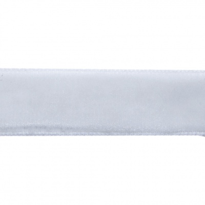Лента бархатная нейлон, шир.12 мм, (упак. 45,7м), цв.01-белый - купить в Каменске-Уральском. Цена: 457.61 руб.