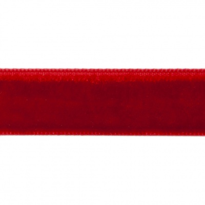 Лента бархатная нейлон, шир.12 мм, (упак. 45,7м), цв.45-красный - купить в Каменске-Уральском. Цена: 392 руб.