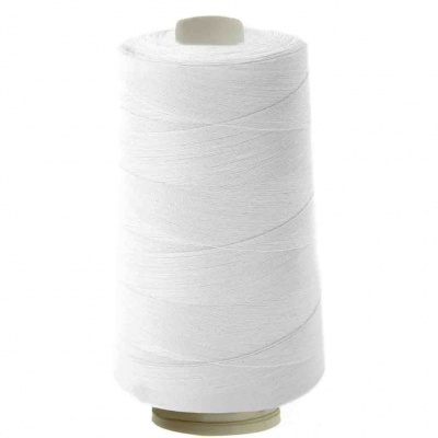 Швейные нитки (армированные) 28S/2, нам. 2 500 м, цвет белый - купить в Каменске-Уральском. Цена: 148.95 руб.