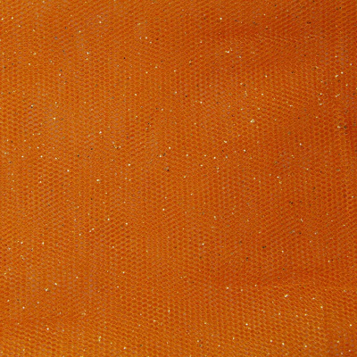 Сетка Глиттер, 24 г/м2, шир.145 см., оранжевый - купить в Каменске-Уральском. Цена 117.24 руб.