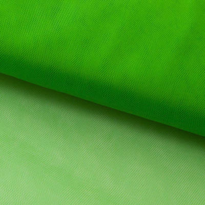 Фатин матовый 16-146, 12 гр/м2, шир.300см, цвет зелёный - купить в Каменске-Уральском. Цена 112.70 руб.