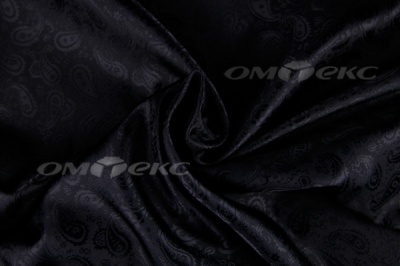 Ткань подкладочная жаккард Р14098, чёрный, 85 г/м2, шир. 150 см, 230T - купить в Каменске-Уральском. Цена 166.45 руб.