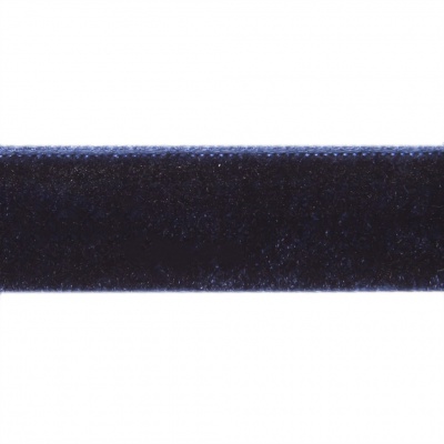 Лента бархатная нейлон, шир.12 мм, (упак. 45,7м), цв.180-т.синий - купить в Каменске-Уральском. Цена: 411.60 руб.