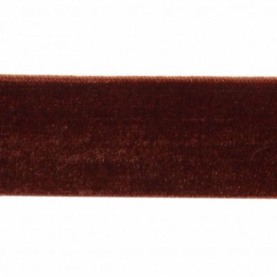 Лента бархатная нейлон, шир.25 мм, (упак. 45,7м), цв.120-шоколад - купить в Каменске-Уральском. Цена: 991.10 руб.
