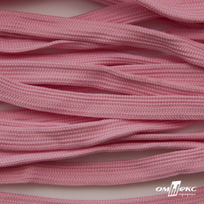 Шнур плетеный (плоский) d-12 мм, (уп.90+/-1м), 100% полиэстер, цв.256 - розовый - купить в Каменске-Уральском. Цена: 8.62 руб.