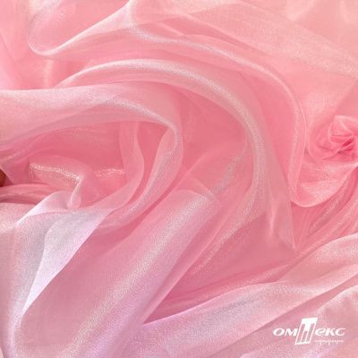 Ткань органза, 100% полиэстр, 28г/м2, шир. 150 см, цв. #47 розовая пудра - купить в Каменске-Уральском. Цена 86.24 руб.
