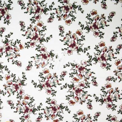 Плательная ткань "Фламенко" 23.1, 80 гр/м2, шир.150 см, принт растительный - купить в Каменске-Уральском. Цена 264.56 руб.