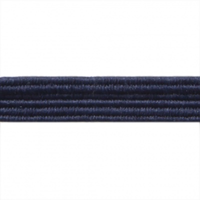 Резиновые нити с текстильным покрытием, шир. 6 мм ( упак.30 м/уп), цв.- 117-т.синий - купить в Каменске-Уральском. Цена: 152.05 руб.