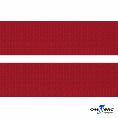 Красный- цв.171-Текстильная лента-стропа 550 гр/м2 ,100% пэ шир.40 мм (боб.50+/-1 м) - купить в Каменске-Уральском. Цена: 637.68 руб.