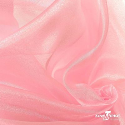 Ткань органза, 100% полиэстр, 28г/м2, шир. 150 см, цв. #47 розовая пудра - купить в Каменске-Уральском. Цена 86.24 руб.