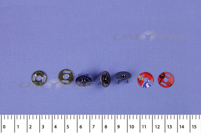 Кнопки магнитные МКМ-02, диам. 18 мм, чёрный никель - купить в Каменске-Уральском. Цена: 14.49 руб.
