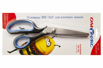 Ножницы арт.0330-6052 "ЗИГ-ЗАГ" 5 мм, для плотных тканей , 9"/ 229 мм - купить в Каменске-Уральском. Цена: 733.08 руб.