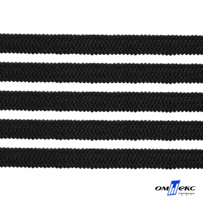 Лента эластичная вязанная (резинка) 4 мм (200+/-1 м) 400 гр/м2 черная бобина "ОМТЕКС" - купить в Каменске-Уральском. Цена: 1.78 руб.