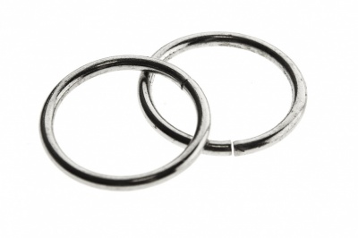Кольцо металлическое d-15 мм, цв.-никель - купить в Каменске-Уральском. Цена: 2.48 руб.