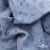 Ткань Муслин принт, 100% хлопок, 125 гр/м2, шир. 140 см, #2308 цв. 69 серо-голубой с цветком - купить в Каменске-Уральском. Цена 413.11 руб.