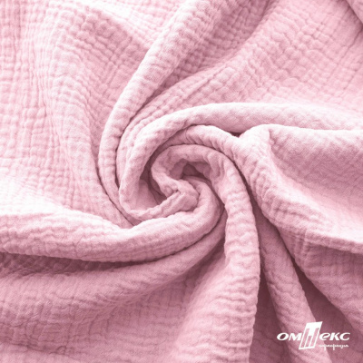 Ткань Муслин, 100% хлопок, 125 гр/м2, шир. 135 см   Цв. Розовый Кварц   - купить в Каменске-Уральском. Цена 337.25 руб.