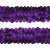 Тесьма с пайетками 12, шир. 30 мм/уп. 25+/-1 м, цвет фиолет - купить в Каменске-Уральском. Цена: 1 098.48 руб.