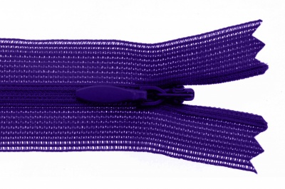 Молния потайная Т3 866, 20 см, капрон, цвет фиолетовый - купить в Каменске-Уральском. Цена: 5.27 руб.