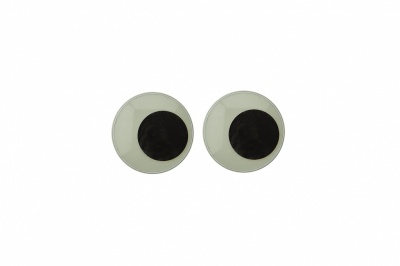 Глазки для игрушек, круглые, с бегающими зрачками, 8 мм/упак.100+/-2 шт, цв. -черно-белые - купить в Каменске-Уральском. Цена: 28.86 руб.