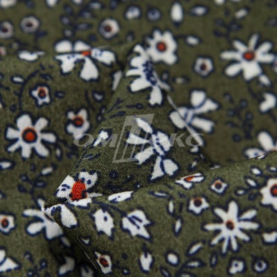 Плательная ткань "Фламенко" 11.2, 80 гр/м2, шир.150 см, принт растительный - купить в Каменске-Уральском. Цена 259.21 руб.