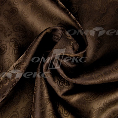 Ткань подкладочная жаккард Р14098, 19-1217/коричневый, 85 г/м2, шир. 150 см, 230T - купить в Каменске-Уральском. Цена 166.45 руб.
