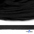 Шнур плетеный d-8 мм плоский, 70% хлопок 30% полиэстер, уп.85+/-1 м, цв.- чёрный - купить в Каменске-Уральском. Цена: 735 руб.