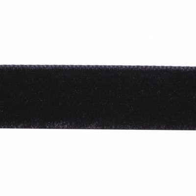 Лента бархатная нейлон, шир.12 мм, (упак. 45,7м), цв.03-черный - купить в Каменске-Уральском. Цена: 448.27 руб.