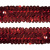 Тесьма с пайетками 3, шир. 30 мм/уп. 25+/-1 м, цвет красный - купить в Каменске-Уральском. Цена: 1 087.39 руб.