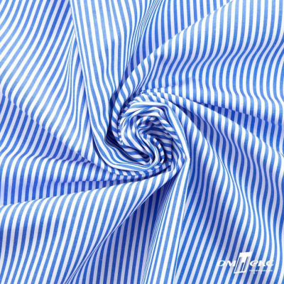 Ткань сорочечная Полоска Кенди, 115 г/м2, 58% пэ,42% хл, шир.150 см, цв.3-синий, (арт.110) - купить в Каменске-Уральском. Цена 306.69 руб.