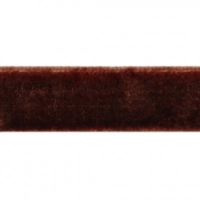 Лента бархатная нейлон, шир.12 мм, (упак. 45,7м), цв.120-шоколад - купить в Каменске-Уральском. Цена: 392 руб.